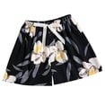 thumbnail image 1 of FAZVAOO Women's Pajama Shorts,Floral Printed Drawstring Elastic Waist Sleep Shorts,7"Inseam, 1 of 5