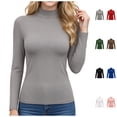 thumbnail image 1 of FAZVAOO Women's Stretchy Layering Undershirt Stretchy Warm Winter Layering Shirt, 1 of 9