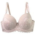 thumbnail image 1 of FAZVAOO Women's Underwire Lace Bra Plus Size Adjustable Straps Push Up Everyday Bra 46d Bras, 1 of 6