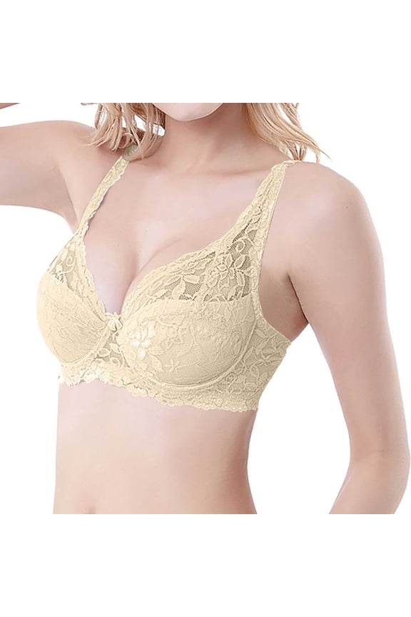 Womens Bras,Underwire Lace Mesh Balconette Bra Push Up Padded Everyday Bras,Size 42c