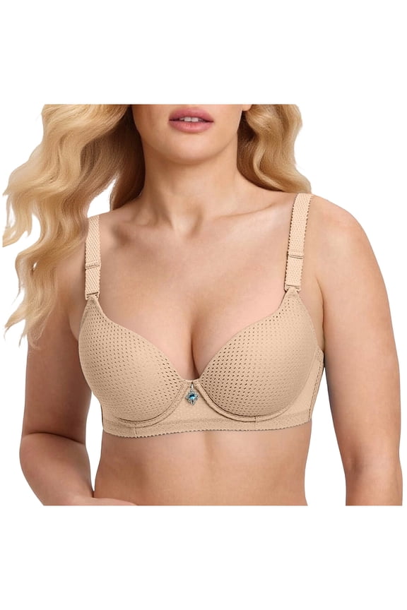 Womens Bras,Underwire Mesh Breathable Soft Cup Push Up Bra Everyday Bra,Size 36b