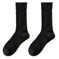 thumbnail image 1 of FAZVAOO Womens Crew Socks Silk Thin Socks Black, 1 of 3