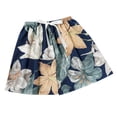 thumbnail image 1 of FAZVAOO Womens Sleep Shorts,Floral Printed Drawstring Elastic Waist Pajama Shorts,7"Inseam, 1 of 5