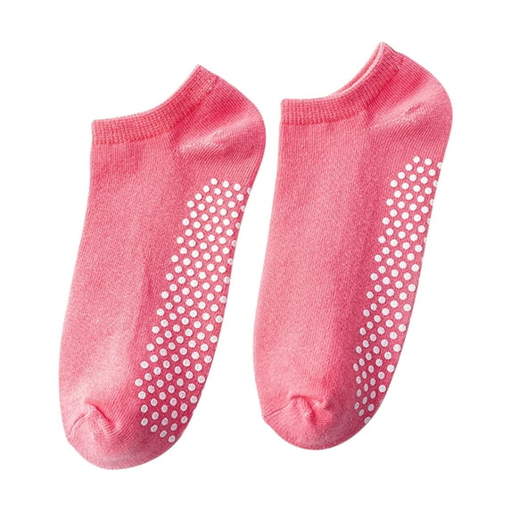 FAZVAOO Womens Socks Cotton Yoga Non Slip Socks Pink