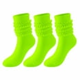 thumbnail image 1 of FAZVAOO Womens Socks Kenn High Unisex Warm Knit Socks,Green 3 Pairs, 1 of 9