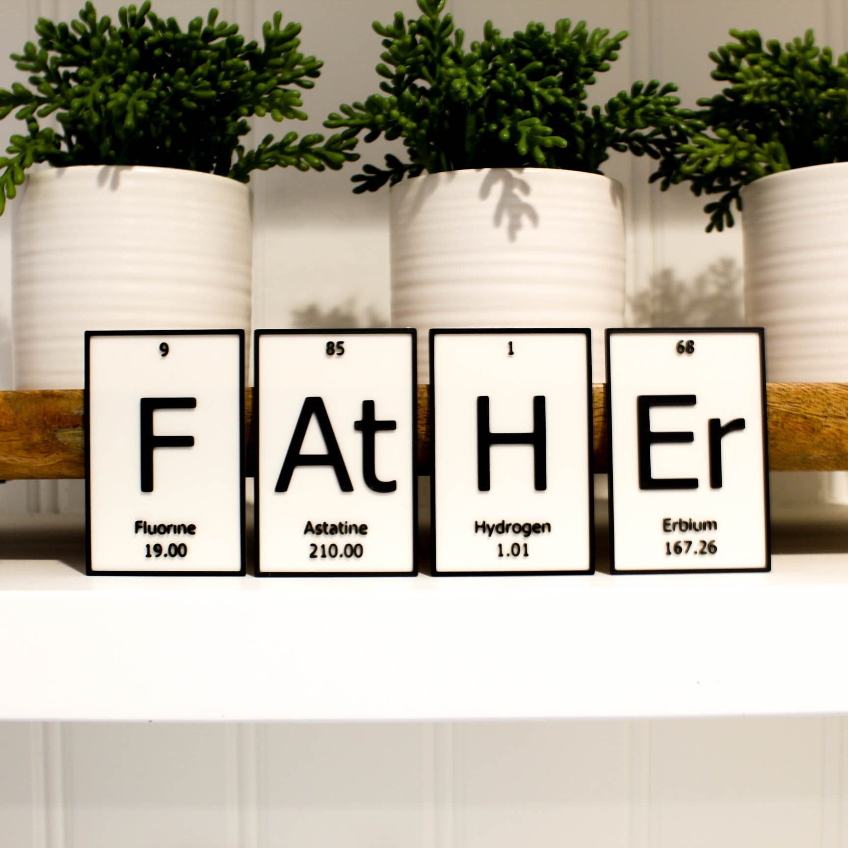 FAtHEr | Periodic Table of Elements Wall, Desk or Shelf Sign | Solid ...