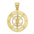 thumbnail image 1 of FB Jewels 10K Yellow Gold Nautical Compass with Moveable Needle Pendant, 1 of 4