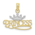 thumbnail image 1 of FB Jewels 10K Yellow Gold Princess with White Crown Pendant, 1 of 4