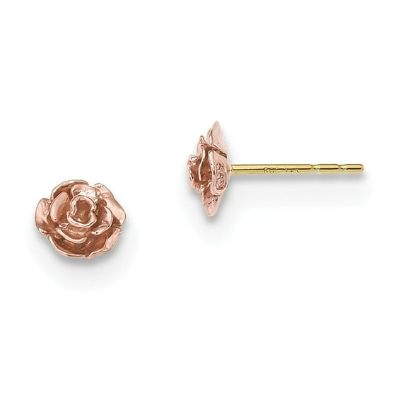 FB Jewels 10k Tri-Color Black Hills Gold Rose Post Earrings