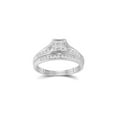 thumbnail image 1 of FB Jewels 10k White Gold Princess Invisible-set Diamond Bridal Wedding Engagement Ring Set 1/2 Cttw Size 6, 1 of 1
