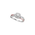 thumbnail image 1 of FB Jewels 10k White Gold Womens Round Diamond 2-tone Bridal Wedding Engagement Anniversary Ring 1/2 Cttw, 1 of 1