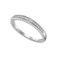 thumbnail image 1 of FB Jewels 10k White Gold Womens Round Diamond Bridal Wedding Anniversary Band 1/20 Cttw Size 7, 1 of 1
