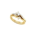 thumbnail image 1 of FB Jewels 10k Yellow Gold Round Diamond Bridal Wedding Ring Band Set 1/4 Cttw Size 6.5, 1 of 1
