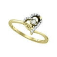 thumbnail image 1 of FB Jewels 10k Yellow Gold Round Diamond Womens Heart Promise Bridal Engagement Ring 1/10 Cttw, 1 of 1