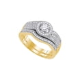 thumbnail image 1 of FB Jewels 10k Yellow Gold Womens Round Diamond Bridal Wedding Engagement Ring Band Set 1/2 Cttw, 1 of 1