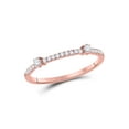 thumbnail image 1 of FB Jewels 10kt Rose Gold Womens Round Diamond Single Row Stackable Band Ring 1/6 Cttw Size 6.5, 1 of 1