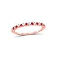 thumbnail image 1 of FB Jewels 10kt Rose Gold Womens Round Ruby Diamond Stackable Band Ring 1/4 Cttw, 1 of 4