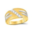 thumbnail image 1 of FB Jewels 10kt Two-tone Gold Mens Round Diamond Band Ring 1/4 Cttw, 1 of 1