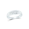 thumbnail image 1 of FB Jewels 10kt White Gold Mens Round Diamond Wedding Band Ring 1/4 Cttw Size 8, 1 of 2
