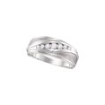 thumbnail image 1 of FB Jewels 10kt White Gold Mens Round Diamond Wedding Band Ring 3/8 Cttw Size 11, 1 of 1