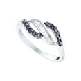 thumbnail image 1 of FB Jewels 10kt White Gold Womens Round Black Color Enhanced Diamond Band Ring 1/3 Cttw, 1 of 1