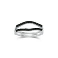 thumbnail image 1 of FB Jewels 10kt White Gold Womens Round Black Color Enhanced Diamond Wrap Ring Guard Enhancer 1/3 Cttw Size 8, 1 of 4