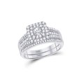thumbnail image 1 of FB Jewels 10kt White Gold Womens Round Brown Diamond Band Ring 1/5 Cttw Size 5.5, 1 of 1
