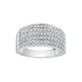 thumbnail image 1 of FB Jewels 10kt White Gold Womens Round Diamond Band Ring 1/10 Cttw, 1 of 2