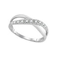 thumbnail image 1 of FB Jewels 10kt White Gold Womens Round Diamond Band Ring 1/10 Cttw, 1 of 1