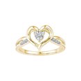 thumbnail image 1 of FB Jewels 10kt White Gold Womens Round Diamond Cluster Bridal Wedding Engagement Ring 1/5 Cttw, 1 of 1