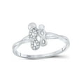 thumbnail image 1 of FB Jewels 10kt White Gold Womens Round Diamond Double Infinity Ring .03 Cttw Size 8, 1 of 1