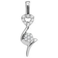thumbnail image 1 of FB Jewels 10kt White Gold Womens Round Diamond Fashion Pendant 1/12 Cttw, 1 of 1
