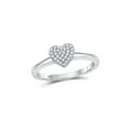 thumbnail image 1 of FB Jewels 10kt White Gold Womens Round Diamond Heart Cluster Ring 1/10 Cttw Size 6, 1 of 3