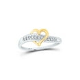thumbnail image 1 of FB Jewels 10kt White Gold Womens Round Diamond Heart Ring 1/20 Cttw, 1 of 2