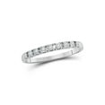 thumbnail image 1 of FB Jewels 10kt White Gold Womens Round Diamond Illusion-set Band 1/20 Cttw, 1 of 1
