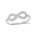 thumbnail image 1 of FB Jewels 10kt White Gold Womens Round Diamond Infinity Ring 1/5 Cttw Size 9, 1 of 1