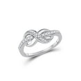 thumbnail image 1 of FB Jewels 10kt White Gold Womens Round Diamond Infinity Ring 1/6 Cttw, 1 of 1