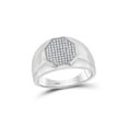 thumbnail image 1 of FB Jewels 10kt White Gold Womens Round Diamond Octagon Cluster Ring 1/4 Cttw, 1 of 4
