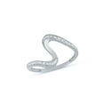 thumbnail image 1 of FB Jewels 10kt White Gold Womens Round Diamond S Curve Band Ring 1/20 Cttw Size 6, 1 of 1