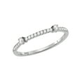 thumbnail image 1 of FB Jewels 10kt White Gold Womens Round Diamond Single Row Stackable Band Ring 1/6 Cttw Size 7, 1 of 1