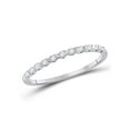thumbnail image 1 of FB Jewels 10kt White Gold Womens Round Diamond Single Row Stackable Band Ring 1/6 Cttw, 1 of 1