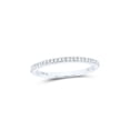 thumbnail image 1 of FB Jewels 10kt White Gold Womens Round Diamond Single Row Stackable Band Ring 1/8 Cttw, 1 of 4