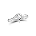thumbnail image 1 of FB Jewels 10kt White Gold Womens Round Diamond Solitaire Promise Ring 1/20 Cttw Size 8, 1 of 1