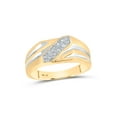 thumbnail image 1 of FB Jewels 10kt Yellow Gold Mens Round Diamond Band Ring 1/10 Cttw Size 11.5, 1 of 1
