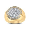 thumbnail image 1 of FB Jewels 10kt Yellow Gold Mens Round Diamond Circle Cluster Ring 5/8 Cttw Size 11, 1 of 4