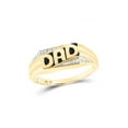 thumbnail image 1 of FB Jewels 10kt Yellow Gold Mens Round Diamond Dad Father Ring .01 Cttw Size 11, 1 of 1