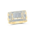 thumbnail image 1 of FB Jewels 10kt Yellow Gold Mens Round Diamond Domed Cluster Ring 5/8 Cttw, 1 of 1