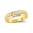 thumbnail image 1 of FB Jewels 10kt Yellow Gold Mens Round Diamond Wedding Band Ring .03 Cttw, 1 of 1