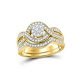thumbnail image 1 of FB Jewels 10kt Yellow Gold Round Diamond Bridal Wedding Ring Band Set 1/2 Cttw Size 8, 1 of 1