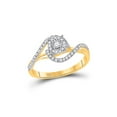 thumbnail image 1 of FB Jewels 10kt Yellow Gold Round Diamond Solitaire Swirl Bridal Wedding Engagement Ring 1/5 Cttw Size 6, 1 of 4